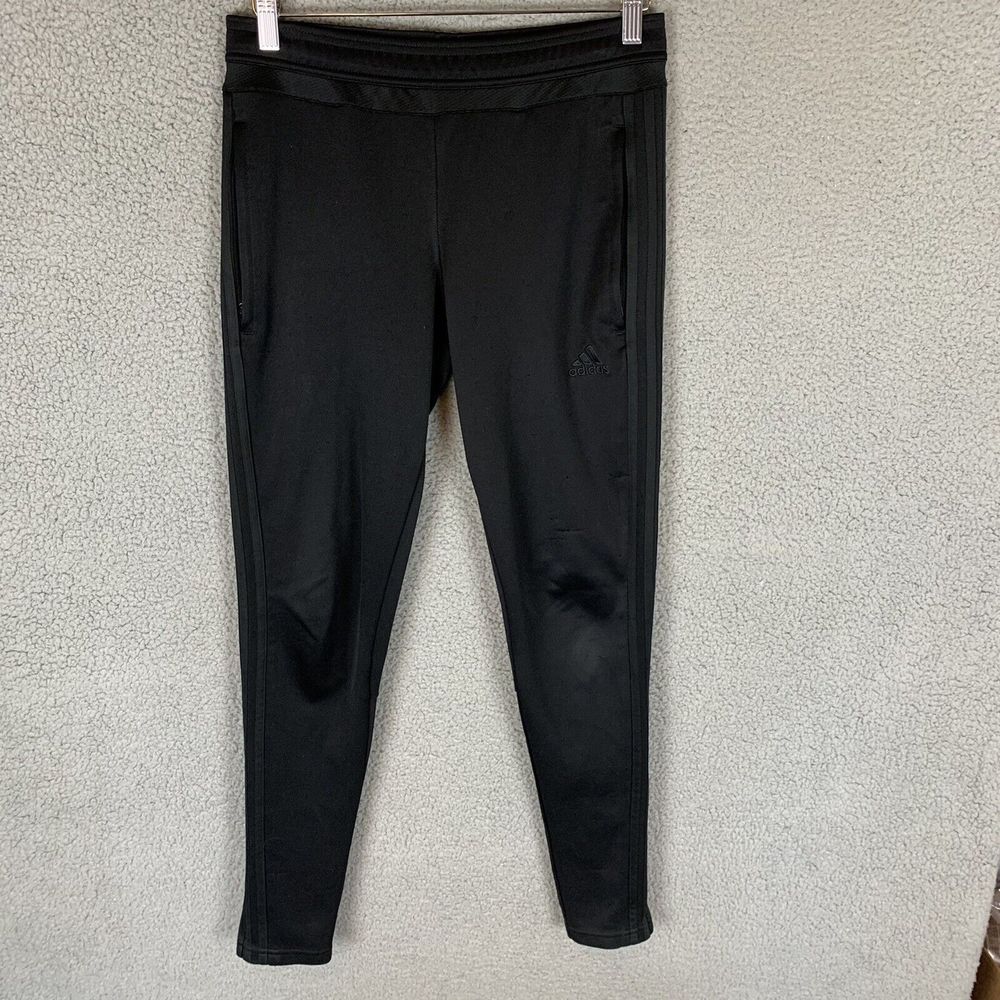 Adidas Pants‎ Womens S Black Tiro 17 Training Athletic  Zipper Bottoms